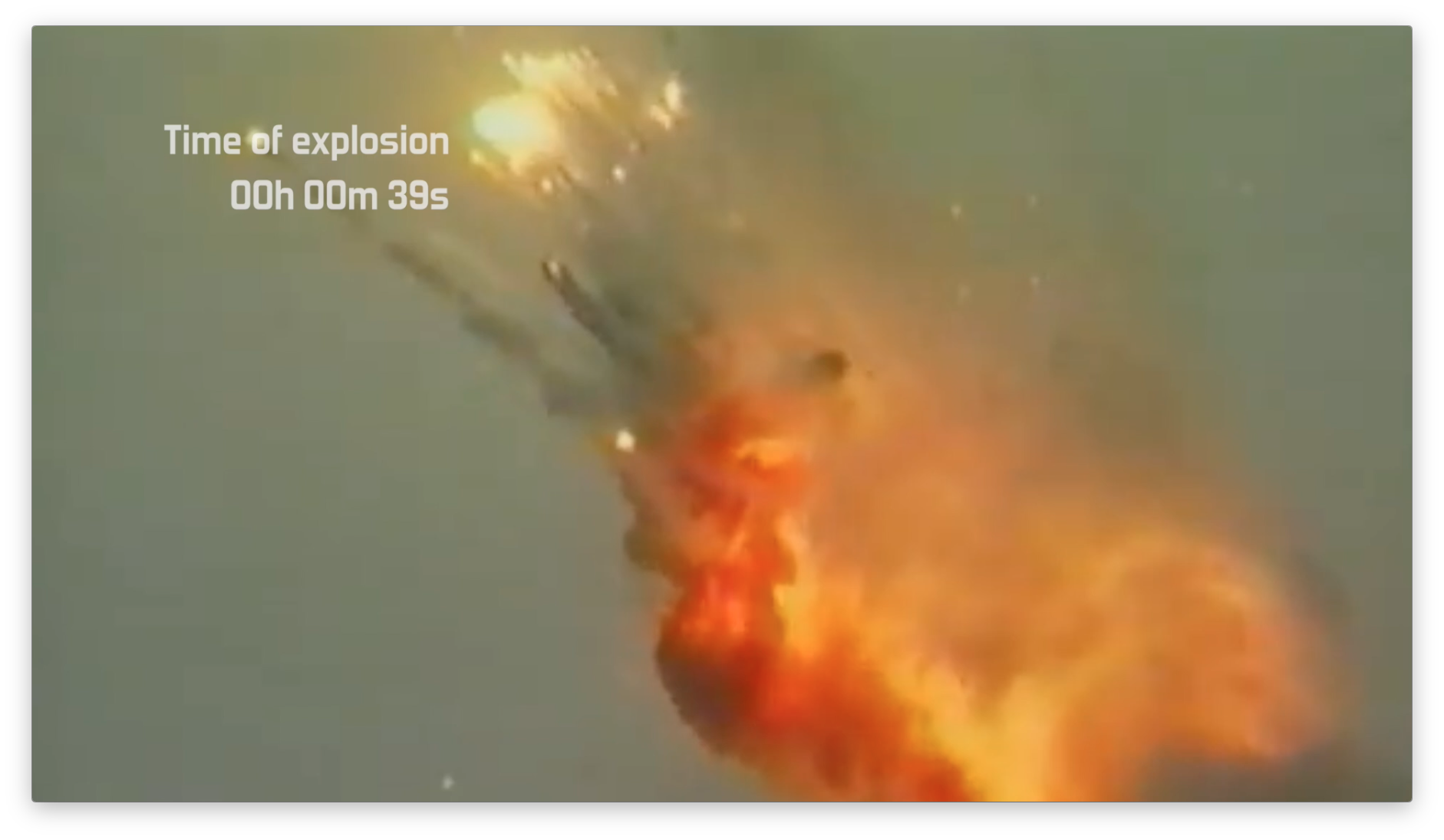The explosion of Ariane 5